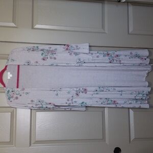 LuLaRoe foral lightweight ribbed duster Cardigan with pocket size small